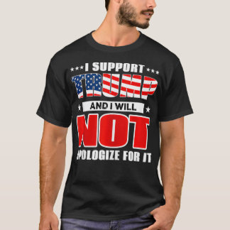 Camiseta Trump apoya a la bandera de Estados Unidos