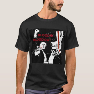 Camiseta Trump Assination Lineart, Sangre in, Sangre out
