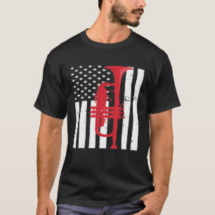 Camiseta Trump Bandera Estadounidense Jazz Music para Trump