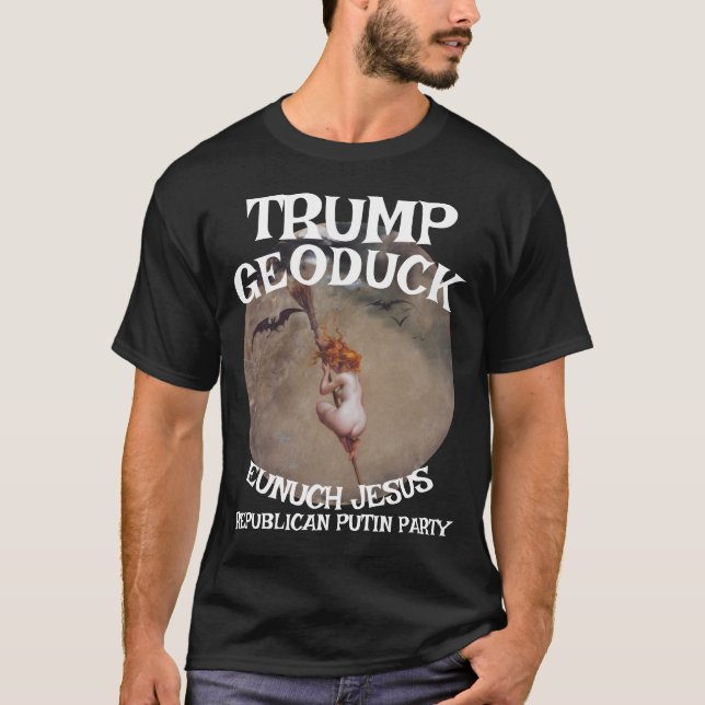 Camiseta Trump Bruja Negra Jesús Fiesta Republicano (Anverso)