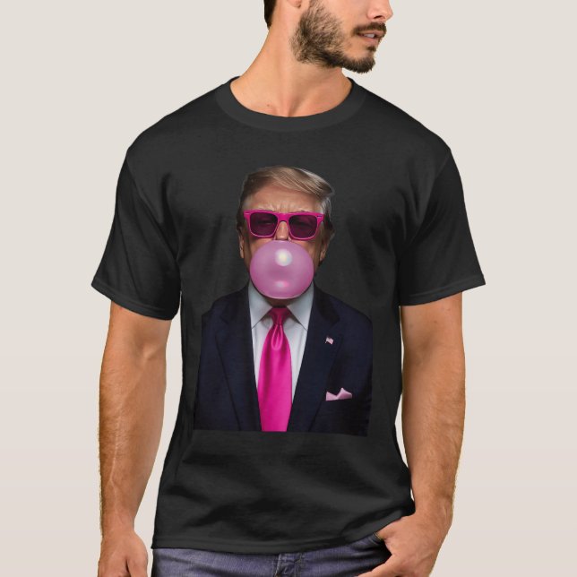 Camiseta Trump Bubble Gum Shirt 2024 Vota al presidente Fun (Anverso)