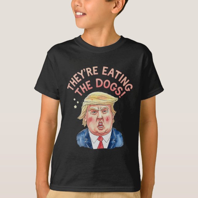 Camiseta Trump come a los perros, meme de Trump (Anverso)