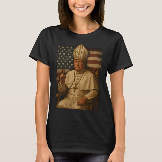 Camiseta Trump como Iglesia del Vaticano El Papa Republican (Anverso)