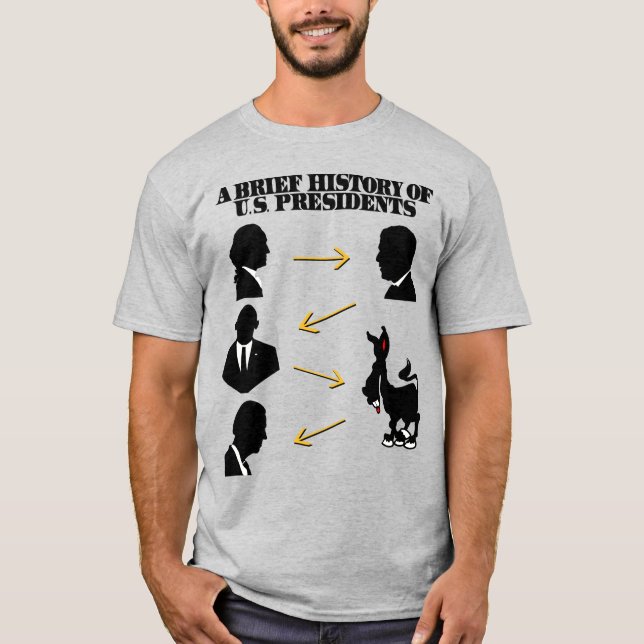 Camiseta Trump como un farsante: Breve historia de los pres (Anverso)
