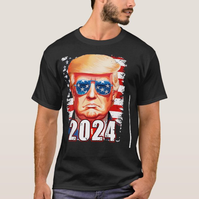 Camiseta Trump con gafas de sol (Anverso)