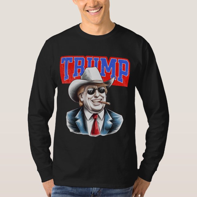 Camiseta Trump Cowboy - Audaz declaración política Te gráfi (Anverso)