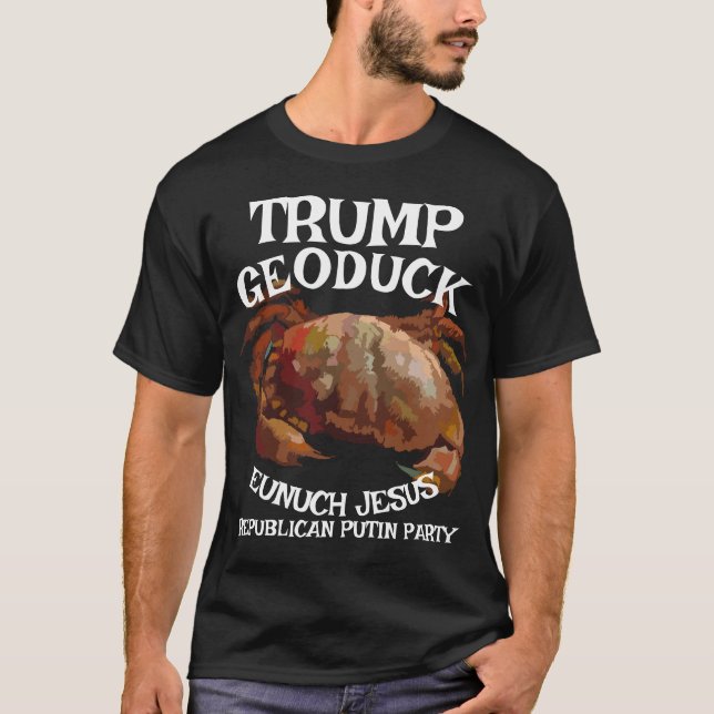 Camiseta Trump Crab Geoduck Eunuch Jesús Pee Republicano (Anverso)