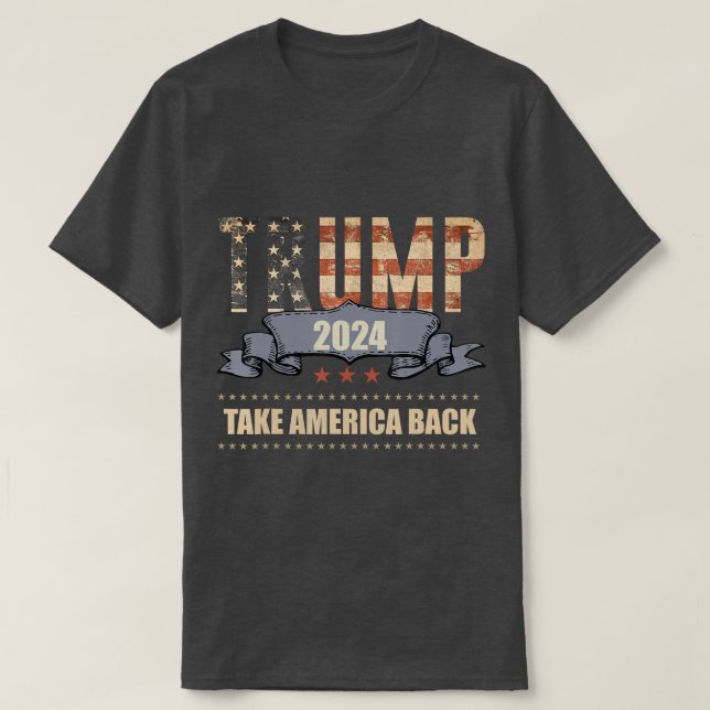 Camiseta Trump de 2024 retrotrae a Estados Unidos 3 (Diseño del anverso)