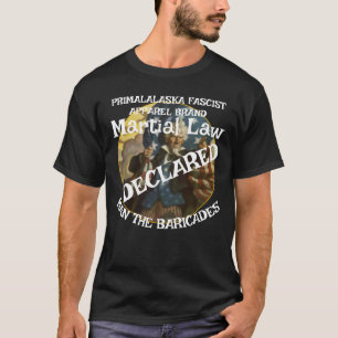 CAMISETA TRUMP DECLARA A LA LEY MARCIAL HOMBRE DE LAS BARRI