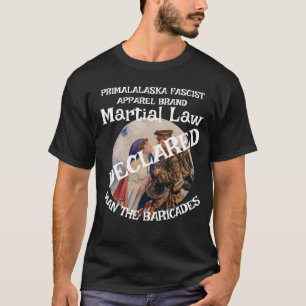 CAMISETA TRUMP DECLARA A LA LEY MARCIAL HOMBRE DE LAS BARRI