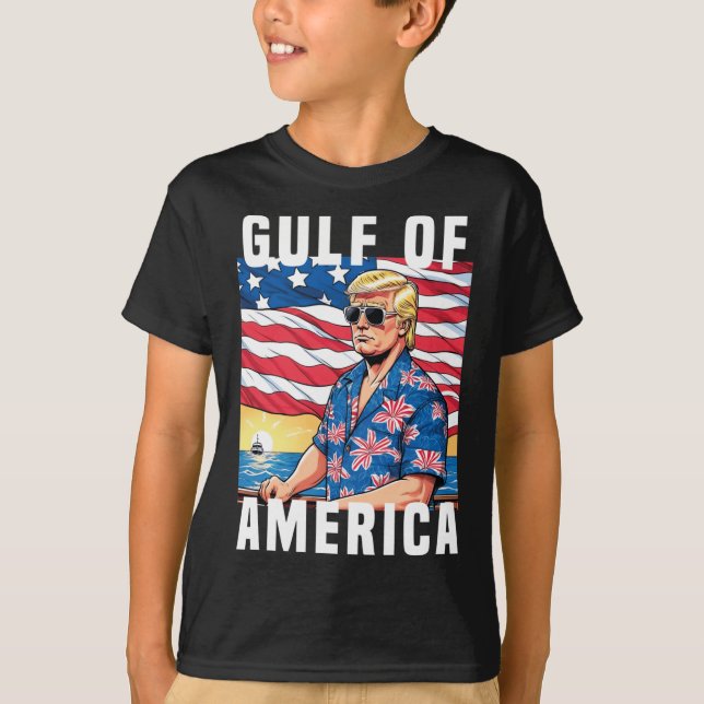 Camiseta Trump, Del Golfo De Ee.Uu., Saludo Desde El Patrio (Anverso)