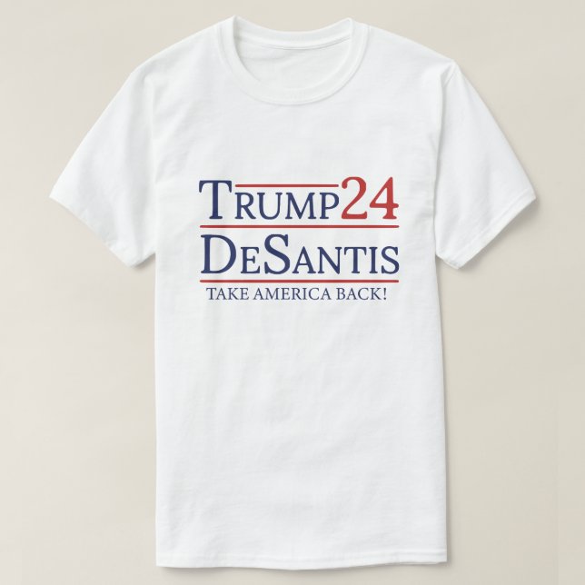 Camiseta Trump Desantis 2024 vuelve a ser estadounidense (Diseño del anverso)