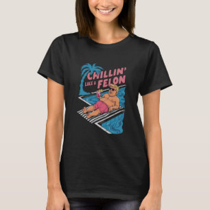Camiseta Trump divertido relajándose como un delincuente Tr