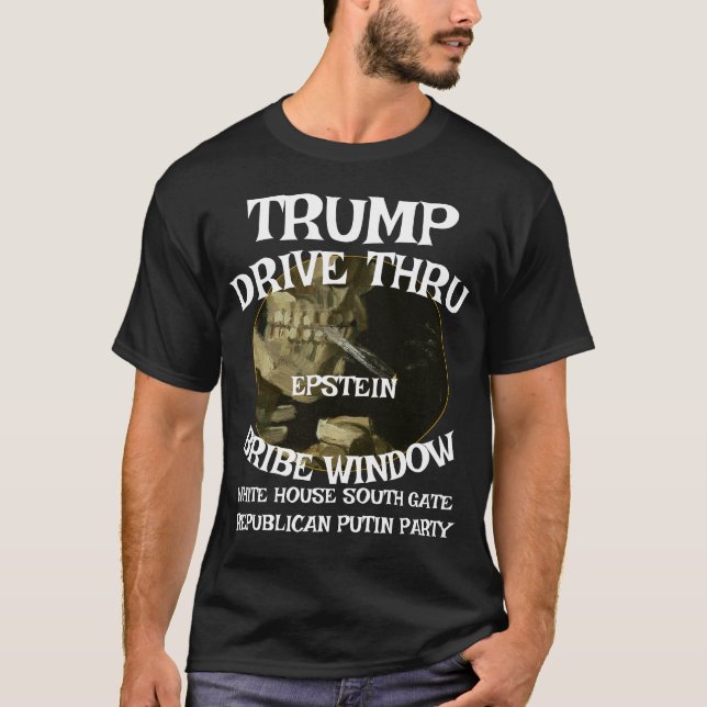 Camiseta Trump Drive a través de la ventana de soborno EPST (Anverso)