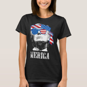 Camiseta Trump El 4 De Julio La Bandera Estadounidense Homb