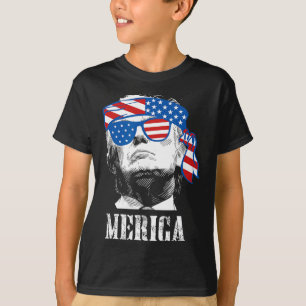 Camiseta Trump El 4 De Julio La Bandera Estadounidense Homb