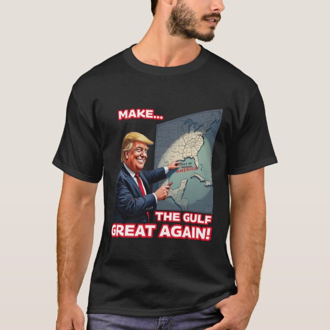 Camiseta Trump, el presidente de Estados Unidos en el Golfo (Anverso)