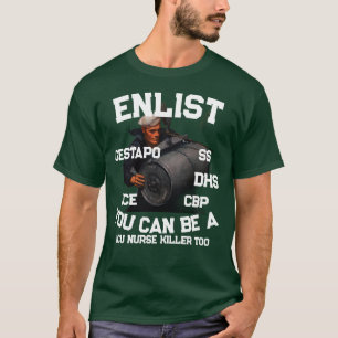 CAMISETA TRUMP ENFERMERA DE UCI ASESINA ASESINO CBP ICE DHS
