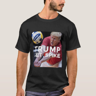 Camiseta Trump engaña a divertida jugadora de voleibol polí