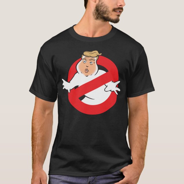 Camiseta Trump engaña divertida Fantasma contra Trump Hallo (Anverso)