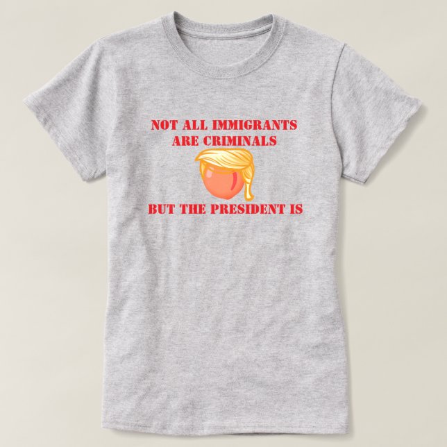 Camiseta Trump es criminal (Diseño del anverso)