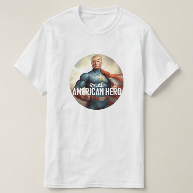 Camiseta Trump es el verdadero héroe (Diseño del anverso)