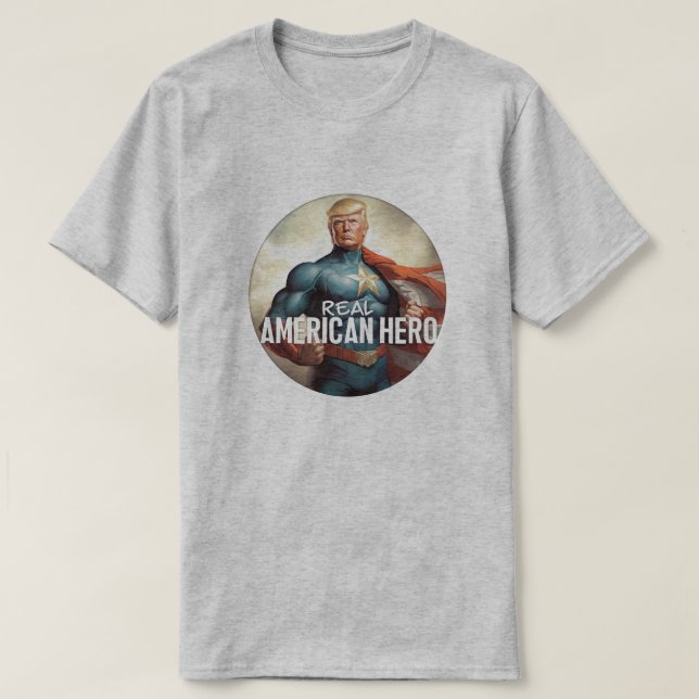Camiseta Trump es el verdadero héroe (Diseño del anverso)