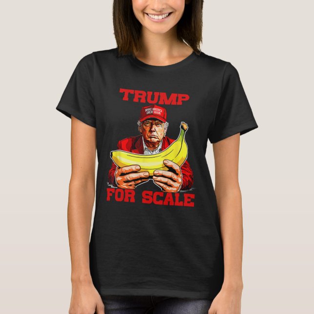Camiseta Trump es gracioso 2 estrellas de Nana (a escala) (Anverso)