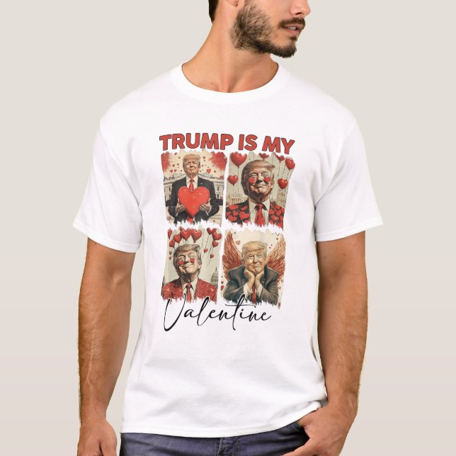 Camiseta Trump es mi divertido Trump Valentine Retro (Anverso)