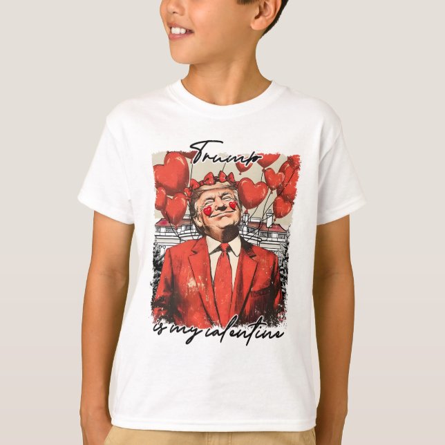 Camiseta Trump es mi El día de San Valentín de Trump gracio (Anverso)