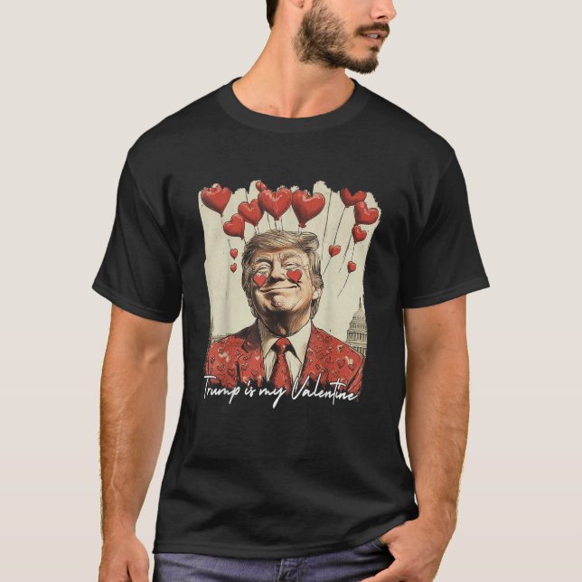 Camiseta Trump es mi presidente de San Valentín de Trump (Anverso)