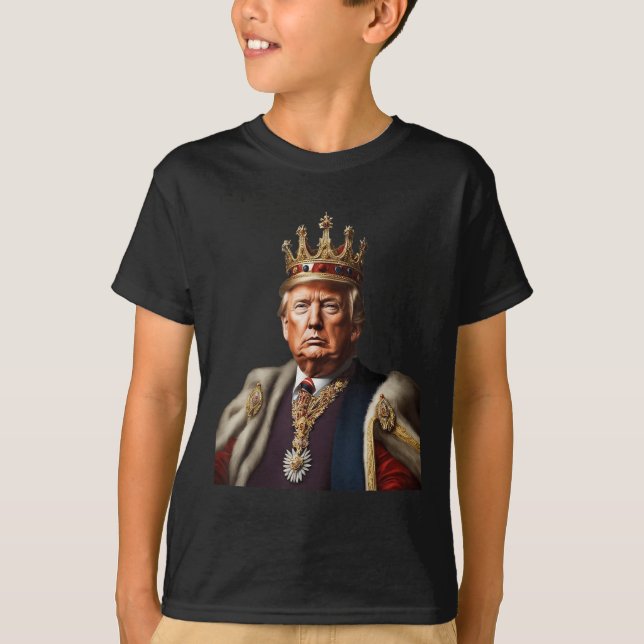 Camiseta Trump es Rey, larga vida al rey Pat de la bandera  (Anverso)