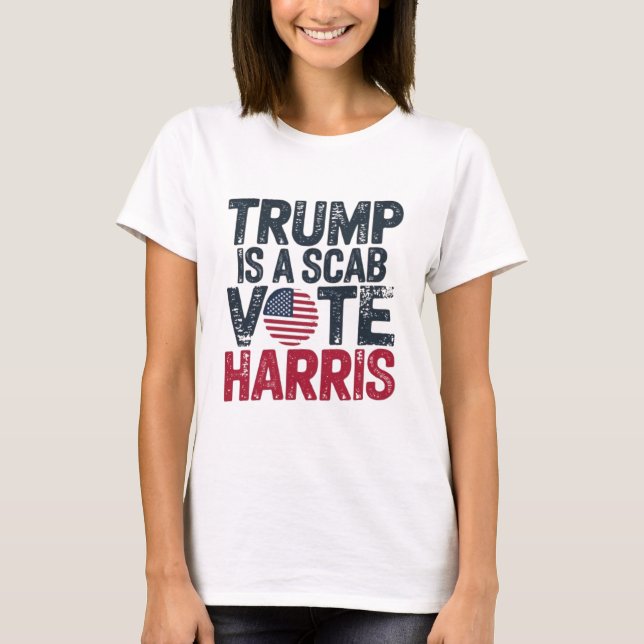 CAMISETA TRUMP ES UN HARRIS DE VOTO ESCALAR (Anverso)