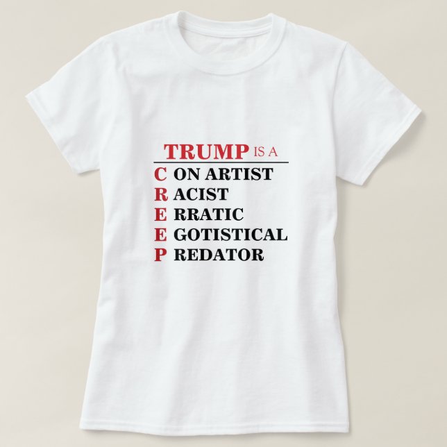 Camiseta Trump es un presidente astuto depredador con artis (Diseño del anverso)