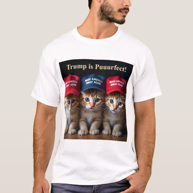 Camiseta ¡Trump es un Puuurfecto! (Anverso)