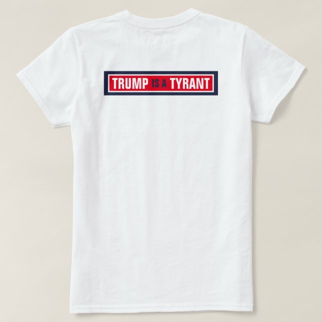 Camiseta Trump es una política de partido político gobernan (Reverso del diseño)