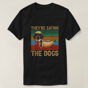 Camiseta Trump Están Comiendo Los Perros Dachshund Salchich