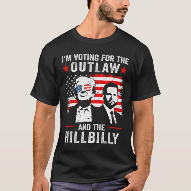 Camiseta Trump: Estoy votando por los ilegales y Hillbilly  (Anverso)