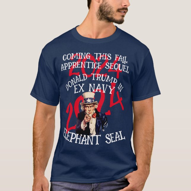 Camiseta Trump ex combatiendo la jaula del elefante de la m (Anverso)