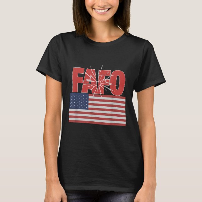 Camiseta Trump Fafo, curioso amigo de la bandera estadounid (Anverso)