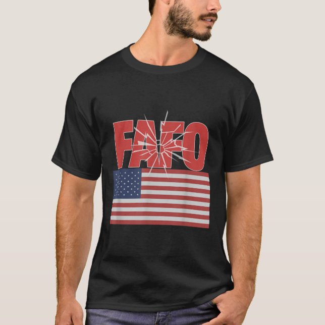 Camiseta Trump Fafo, curioso amigo de la bandera estadounid (Anverso)