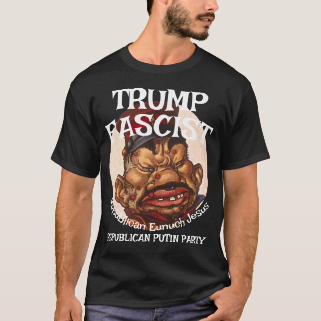 Camiseta Trump Fascist Aryan Republican Jesus (Anverso)