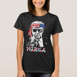 Camiseta Trump Feliz 4 De Julio Bandera Norteamericana 1