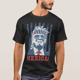 Camiseta Trump Feliz 4 De Julio Bandera Norteamericana 9
