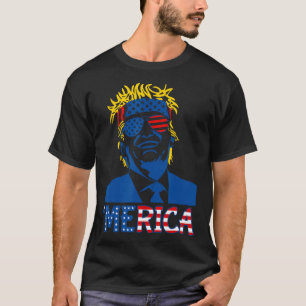 Camiseta Trump Feliz 4 De Julio Regalos De Bandera Estadoun