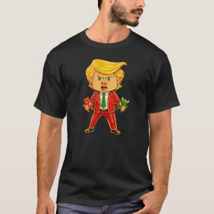 Camiseta Trump Feliz Divertido Trump Toro Oso Chibi Meme