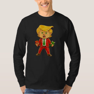 Camiseta Trump Feliz Divertido Trump Toro Oso Trump Meme Ch