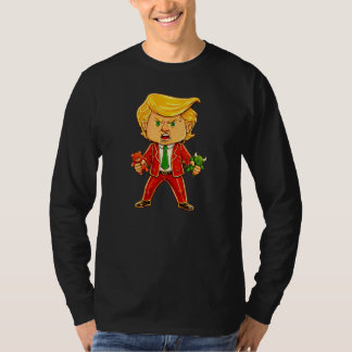 Camiseta Trump Feliz Divertido Trump Toro Oso Trump Meme Ch