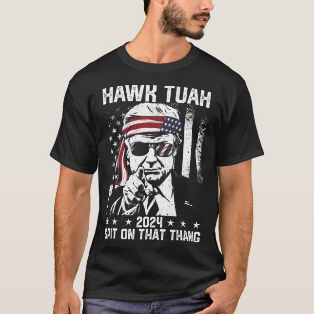 Camiseta Trump Funny Hawk Tush Esparce A Ese Thang (Anverso)