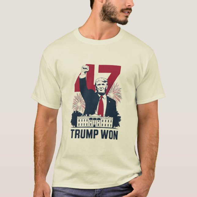 Camiseta Trump ganó de nuevo las elecciones presidenciales  (Anverso)